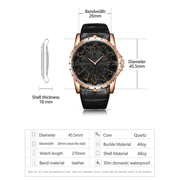 ONOLA Luxury Vintage Twelve Knights watch